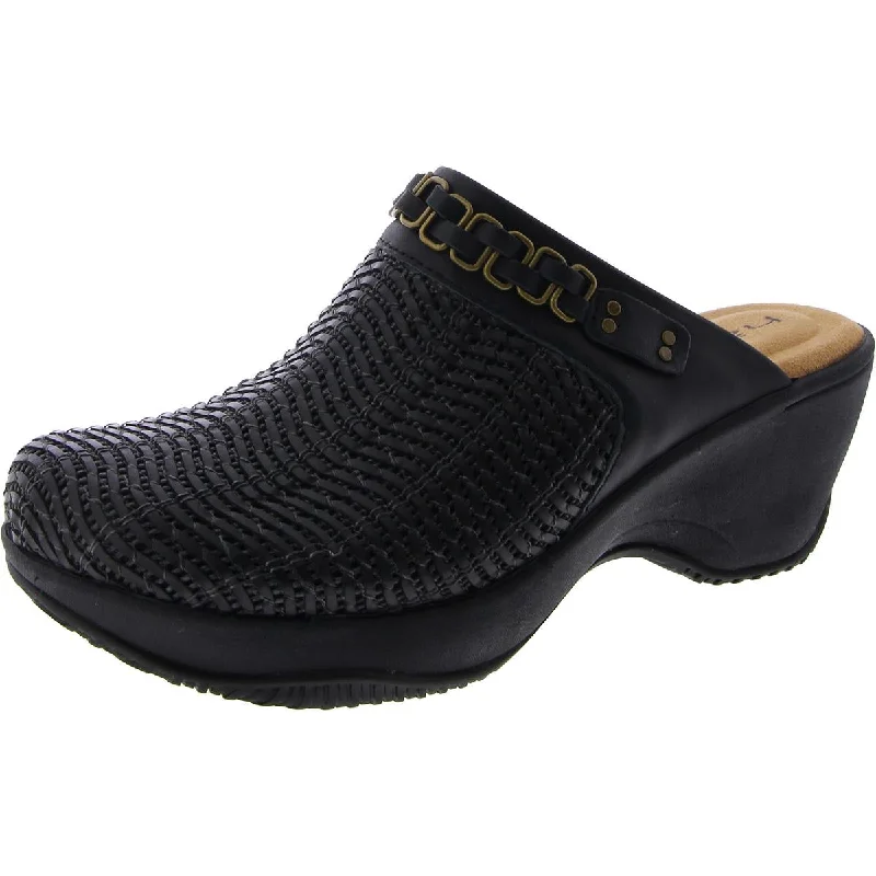 Hälsa Womens CHOLE Leather Round toe Clogs