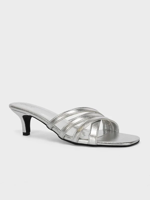 Women "SUMUS" Shiny Slip On Sandals