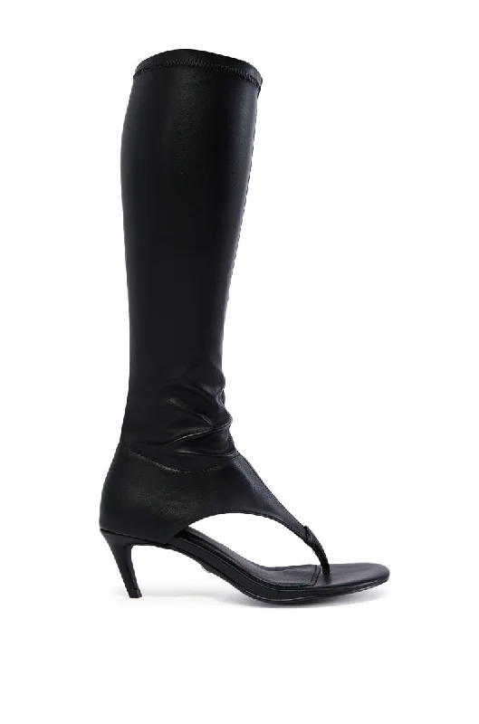 AZALEA WANG CECILE OPEN TOE SANDAL BOOT IN BLACK