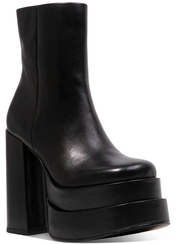 Cobra Womens Zipper Platform Ankle Boots