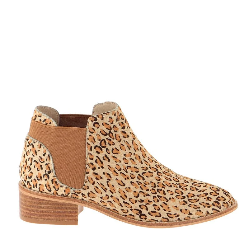 Nude Rylee Leopard Pony Ankle Boot