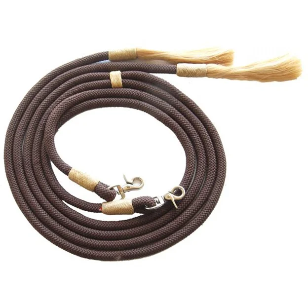 SIERRA Nylon Split Rein w/ Rawhide