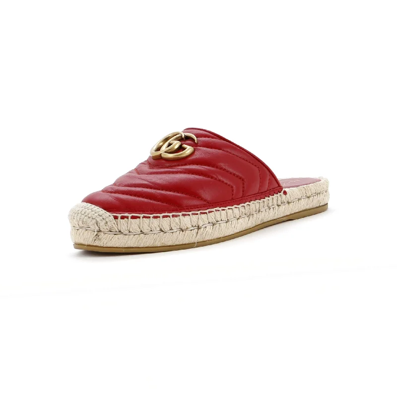 Women's GG Marmont Espadrilles Matelasse Leather